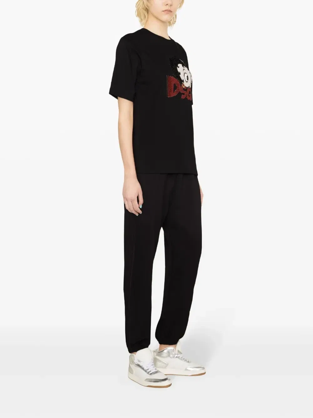 Футболка из коллаборации с Betty Boop Dsquared2, черный — фото 3