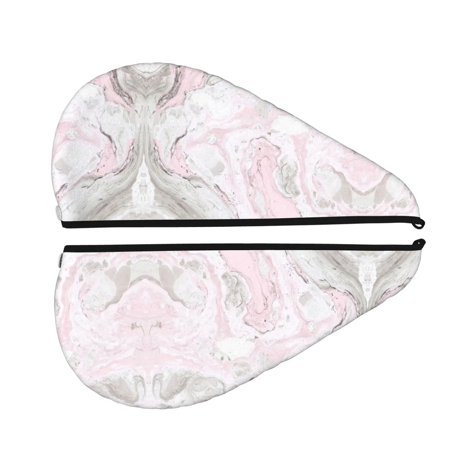 Шапочка для душа Artistic Printed, Oudrspo, Pink Abstract Ink Marble Grey — фото 2