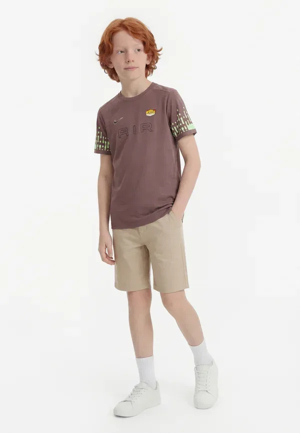 Футболка с принтом, влагоотводящая, Kylian mbappe unisex - sports t-shirt, Nike Performance, сливовый