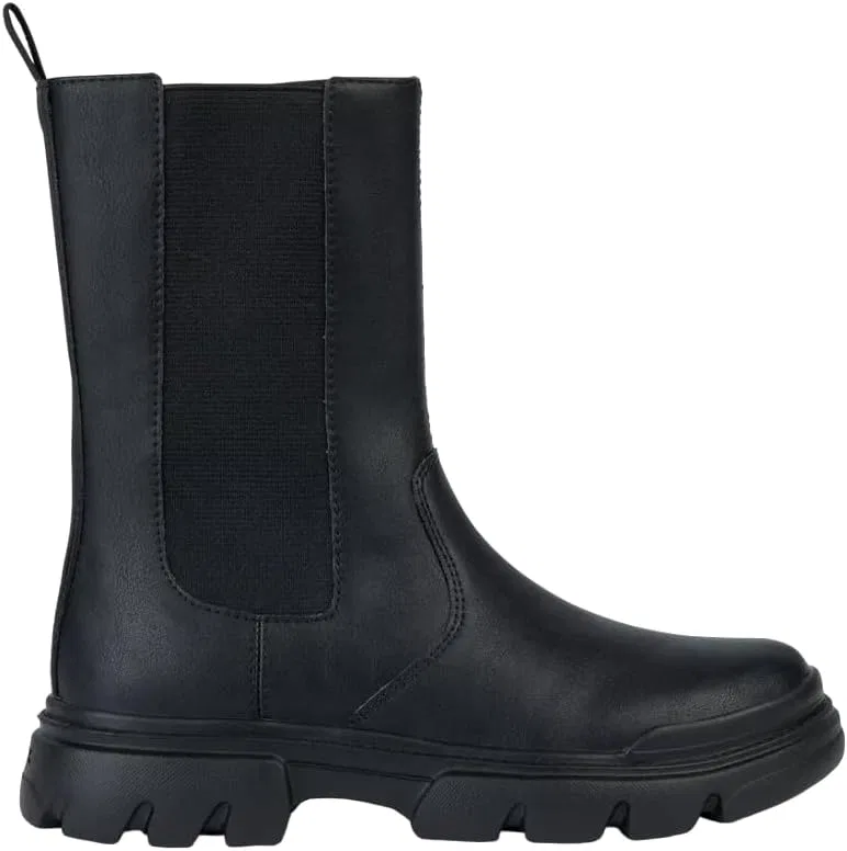 Детские ботинки для девочек с молнией Junette Geox, Black