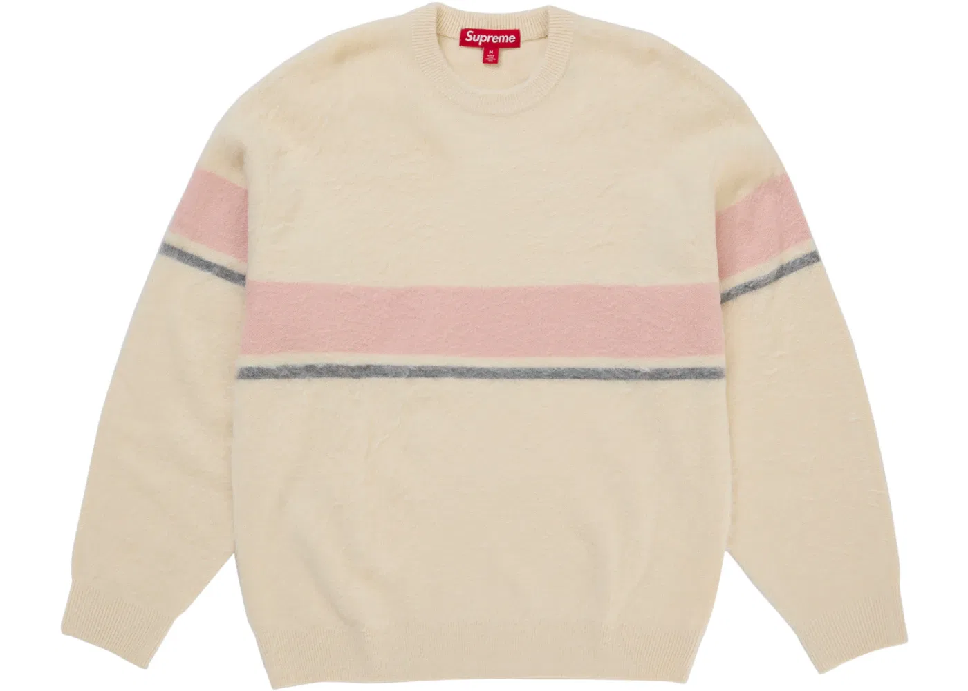 Мужской свитер с полосатым принтом Brushed Stripe Supreme, слоновая кость