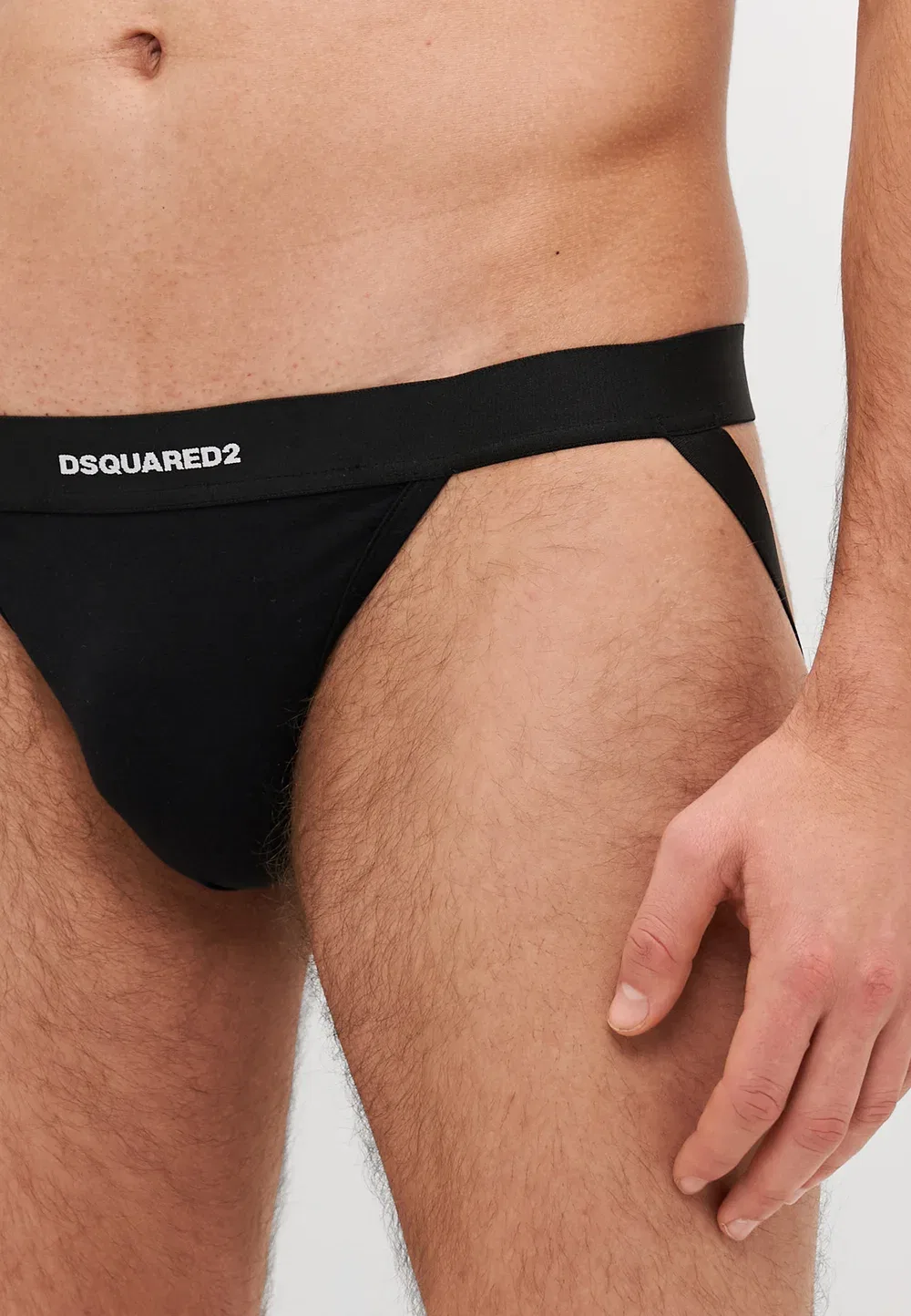 Новый базовый бандаж с логотипом, комплект из 2 штук - бандаж Dsquared2, Black — фото 3