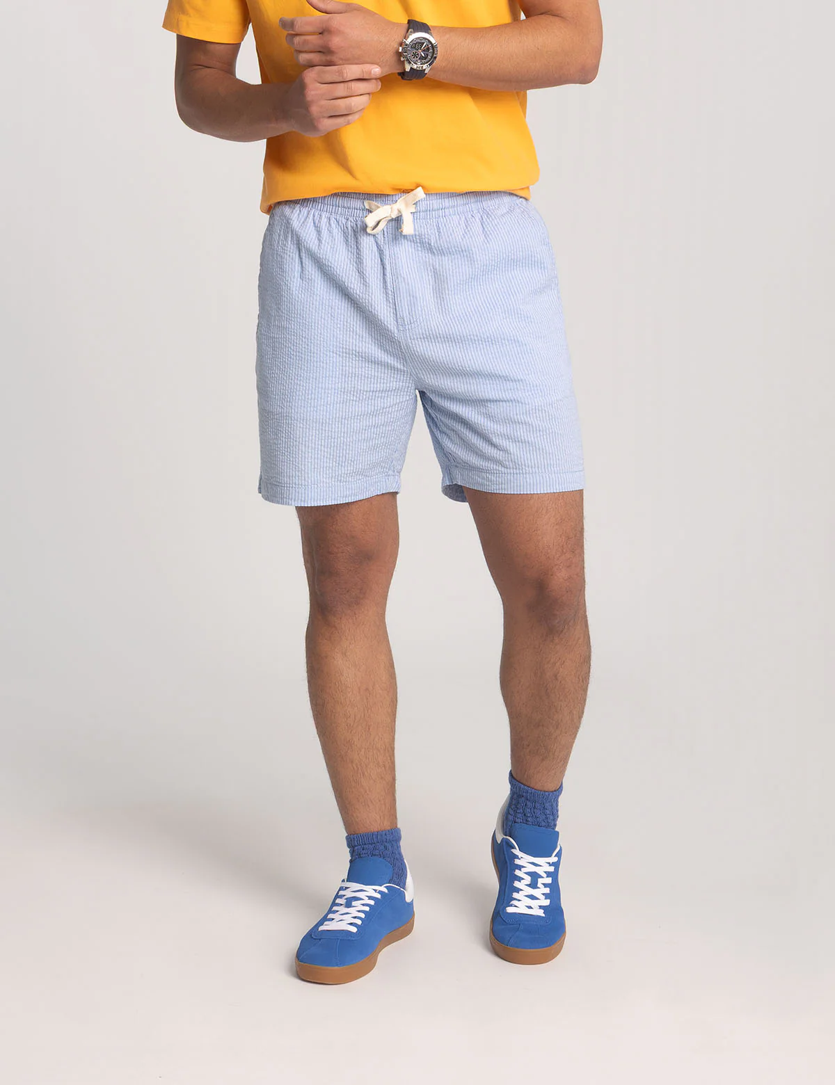 

Шорты U.S. Polo Assn Seersucker Drawstring Jogger, светло-голубой