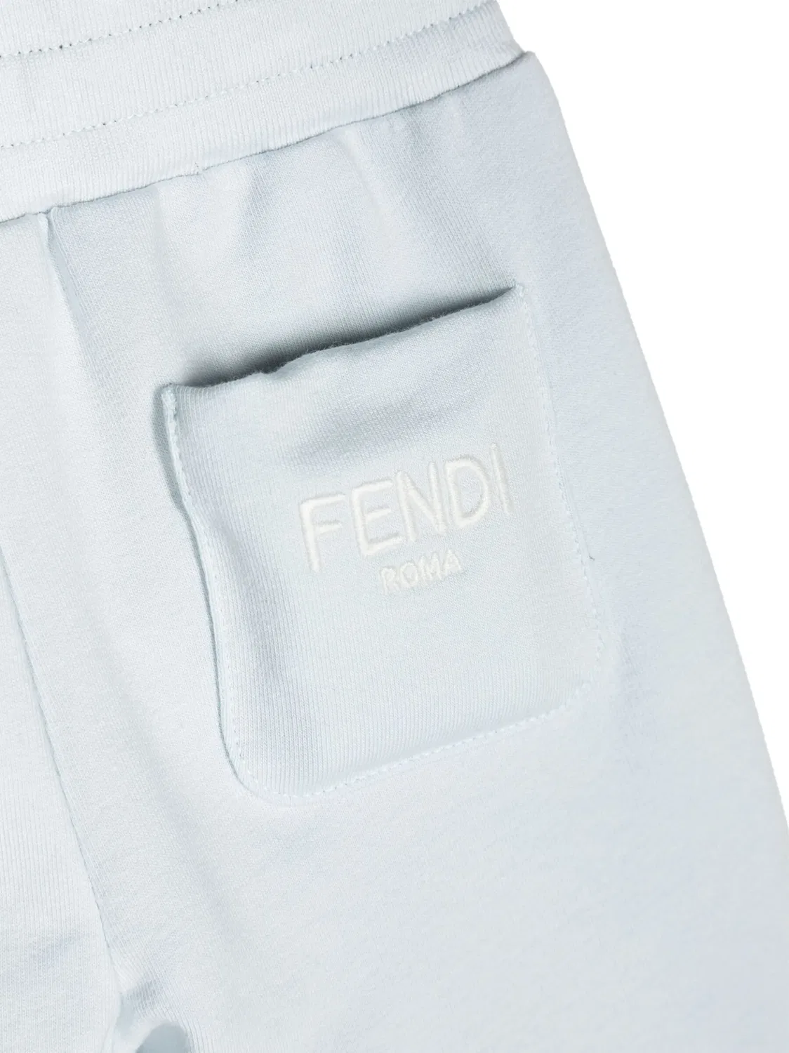 Эластичные брюки с логотипом FF FENDI, светло-голубой — фото 3