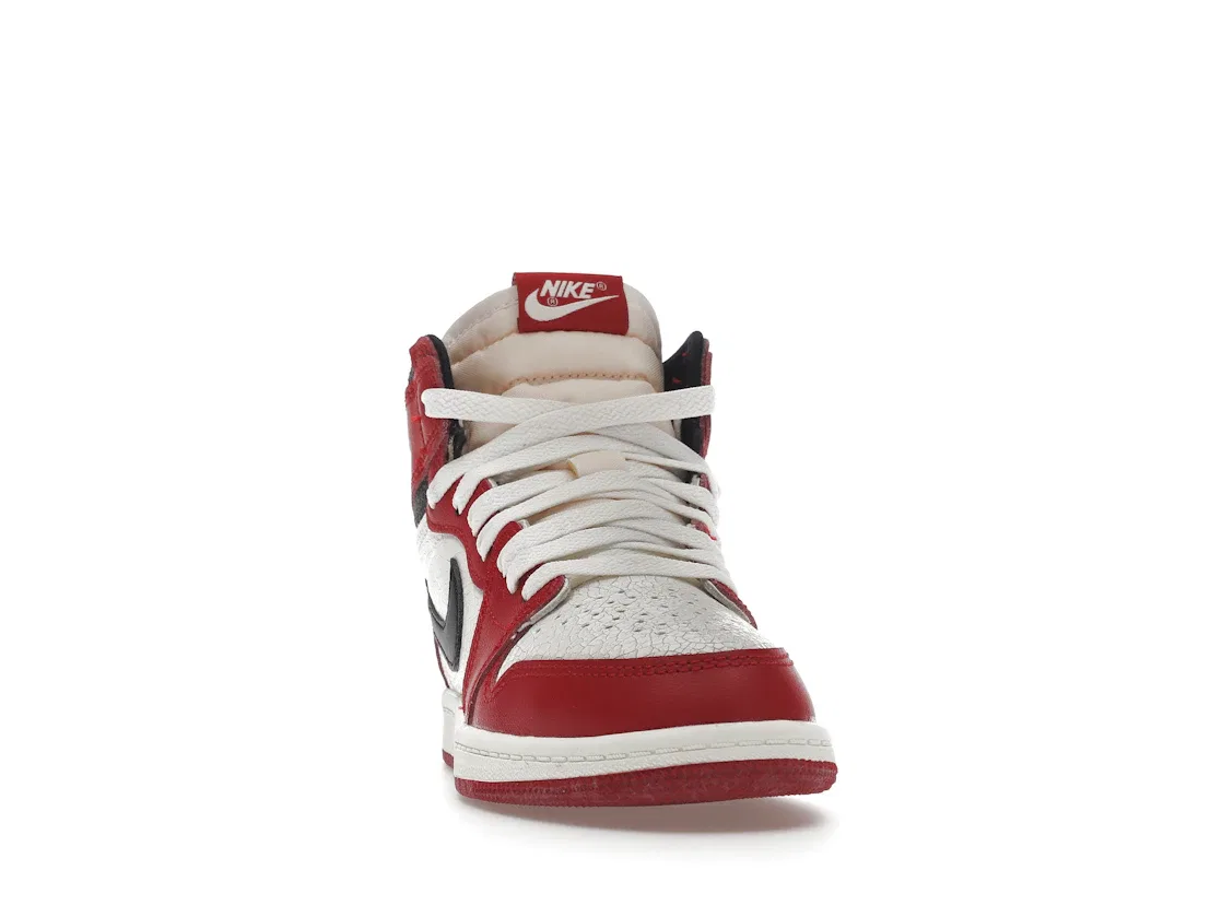 Детские кроссовки с кожаным верхом Jordan 1 Retro High OG, Varsity Red/Black-Sail-Muslin — фото 2