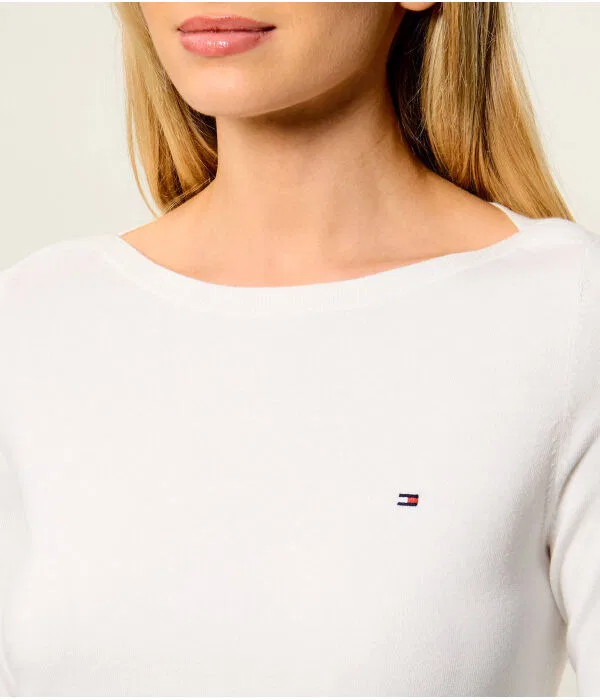 Женский джемпер из букле Tommy Hilfiger, белый — фото 4