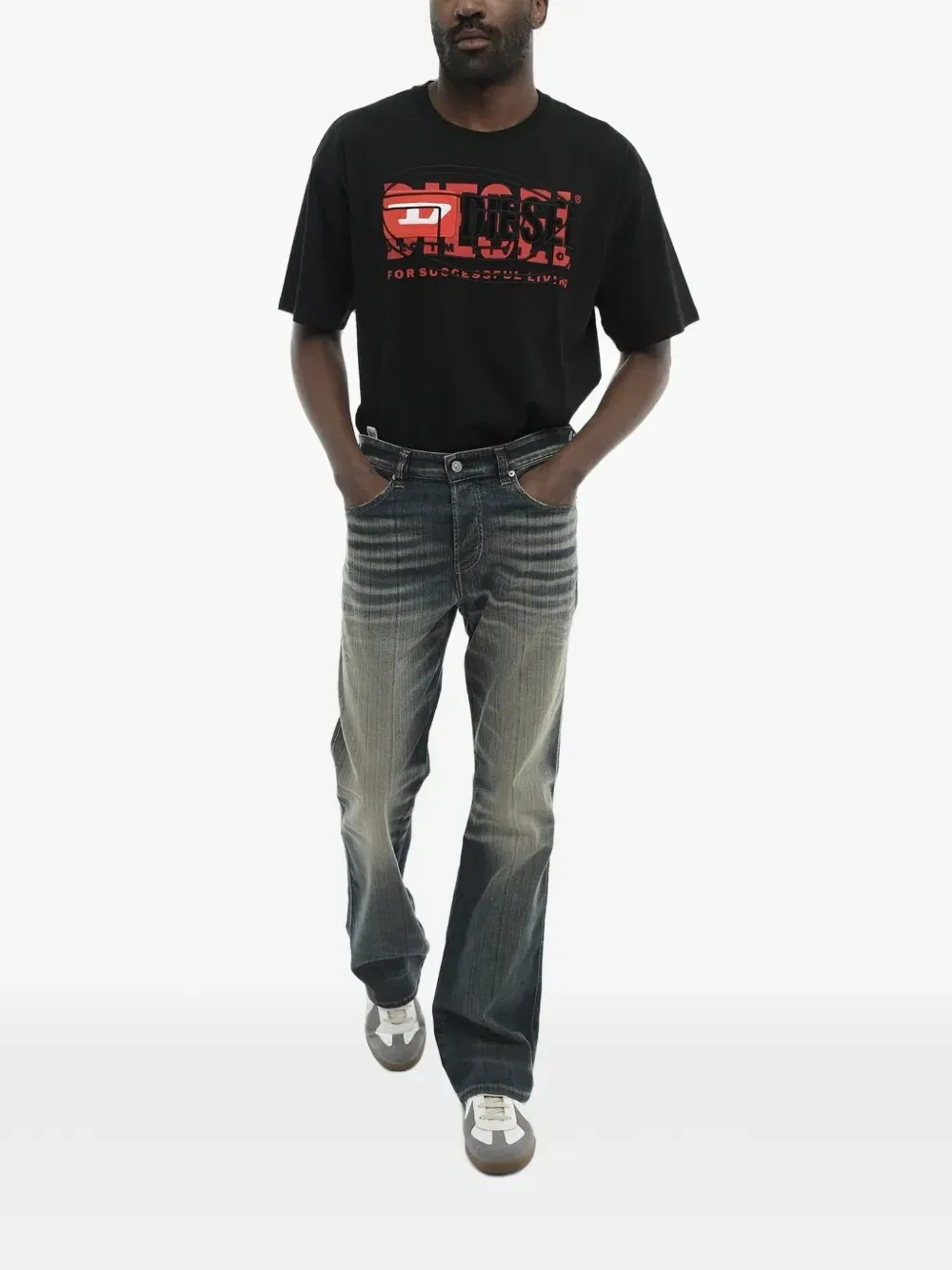 Джинсы Diesel 1998 slim-fit D-Buck расклешенные, синий — фото 2