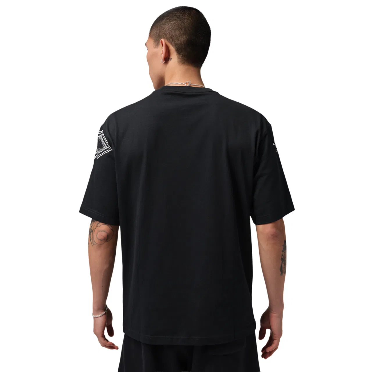 Мужская футболка с коротким рукавом с принтом Jordan New Stretch Gfx SS Crew Jordan, Black — фото 2