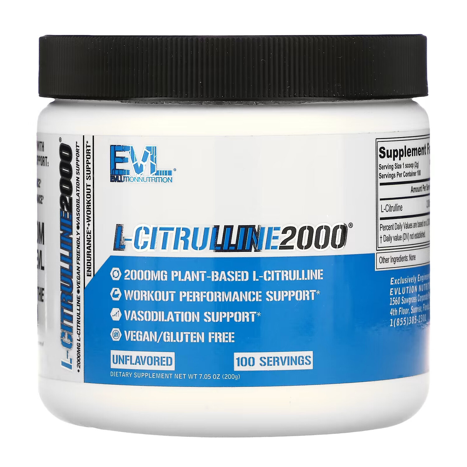 

EVLution Nutrition, L-CITRULLINE2000, 200 г (7,5 унции)