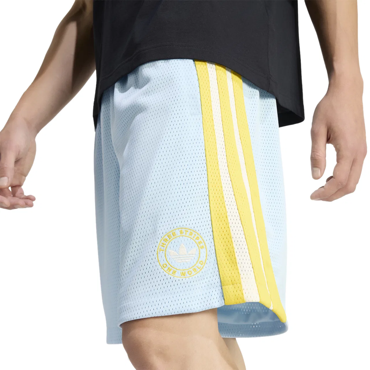 Шорты мужские Santiago Adidas Originals, цвет Carolina/Yellow — фото 3