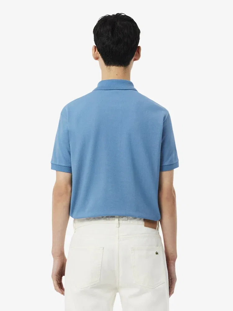 Футболка поло классического кроя L1212 LACOSTE, Blue — фото 3