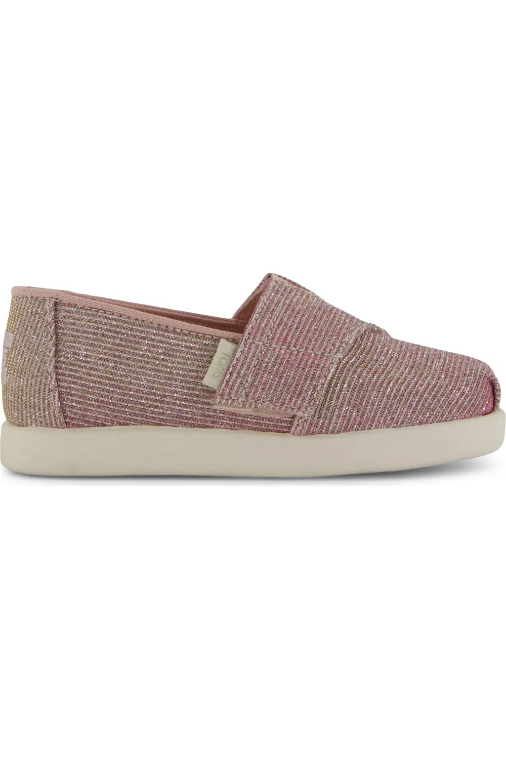 Детские кеды slip-on на регулируемой липучке Alpargata TOMS, Rose Glitter Corduroy — фото 2