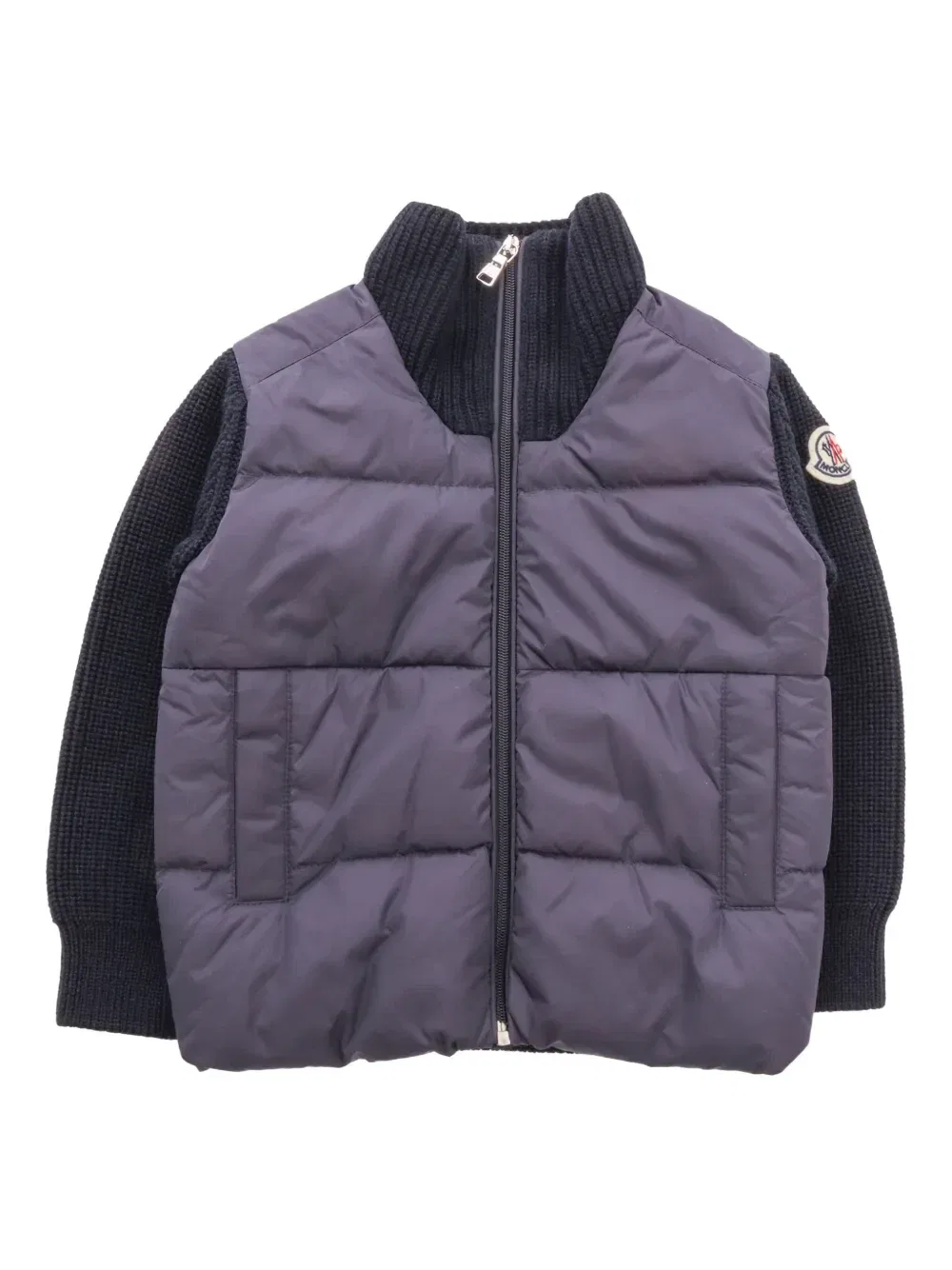 Куртка со стегаными вставками Moncler Enfant, синий