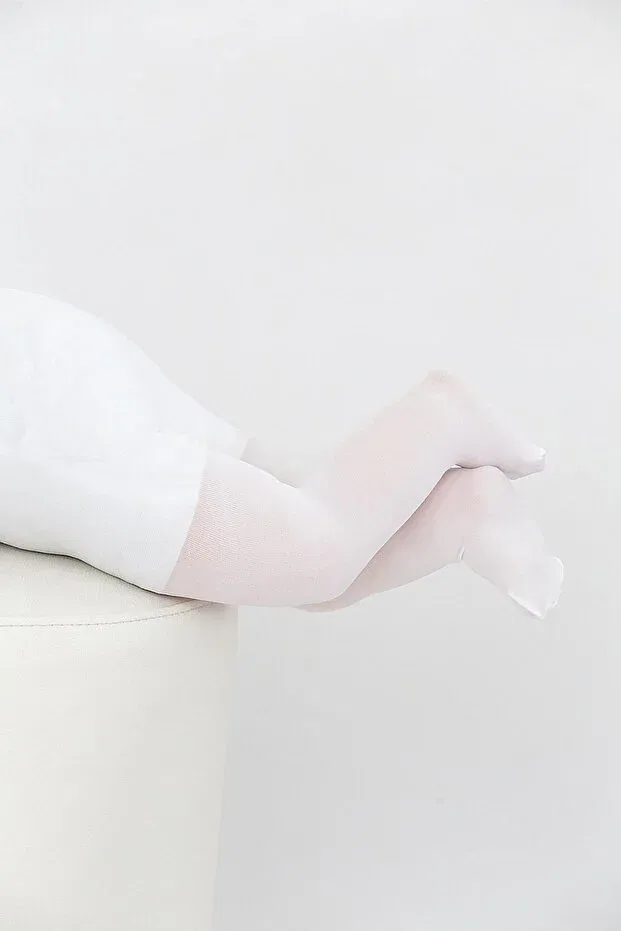 Детские колготки для девочек с рюшами Mycro 50 Daymod, White