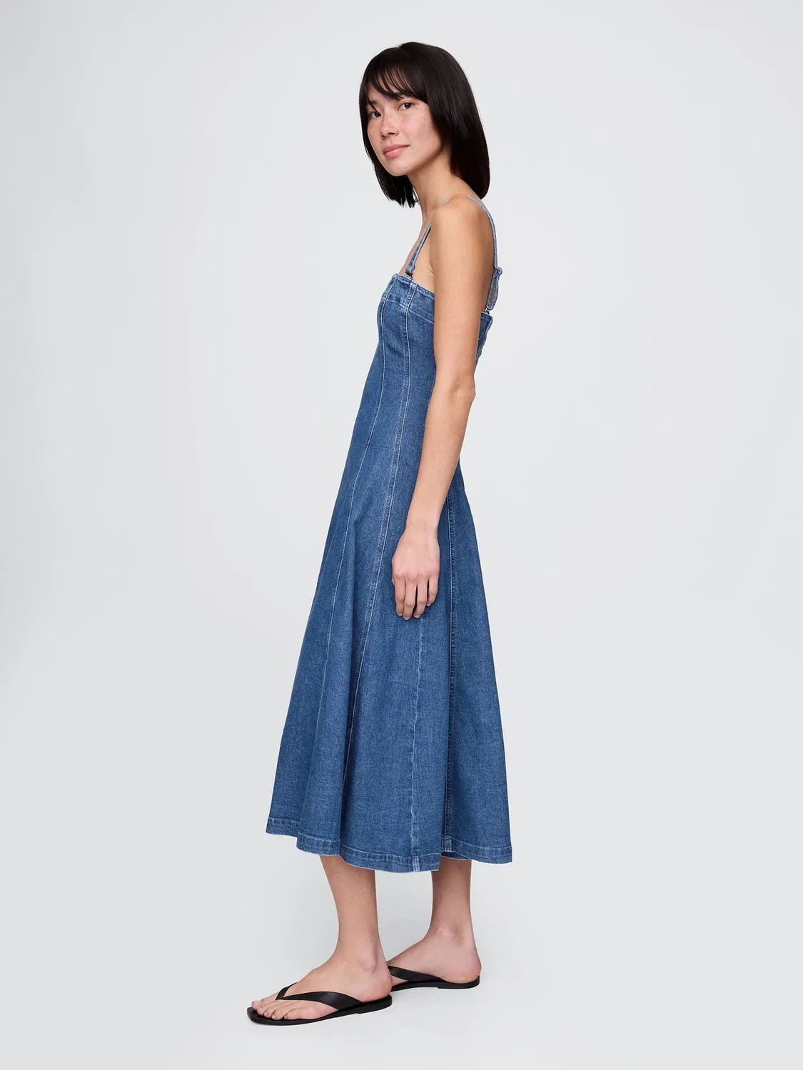 Платье-миди джинсовое Gap Medium Wash — фото 3