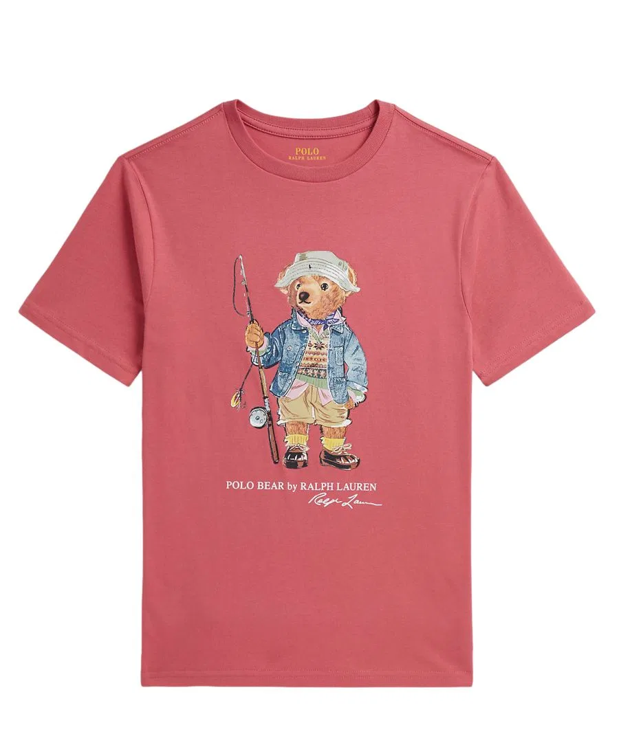 Детская футболка для мальчиков с принтом Polo Bear Jersey Polo Ralph Lauren, Adirondack Berry