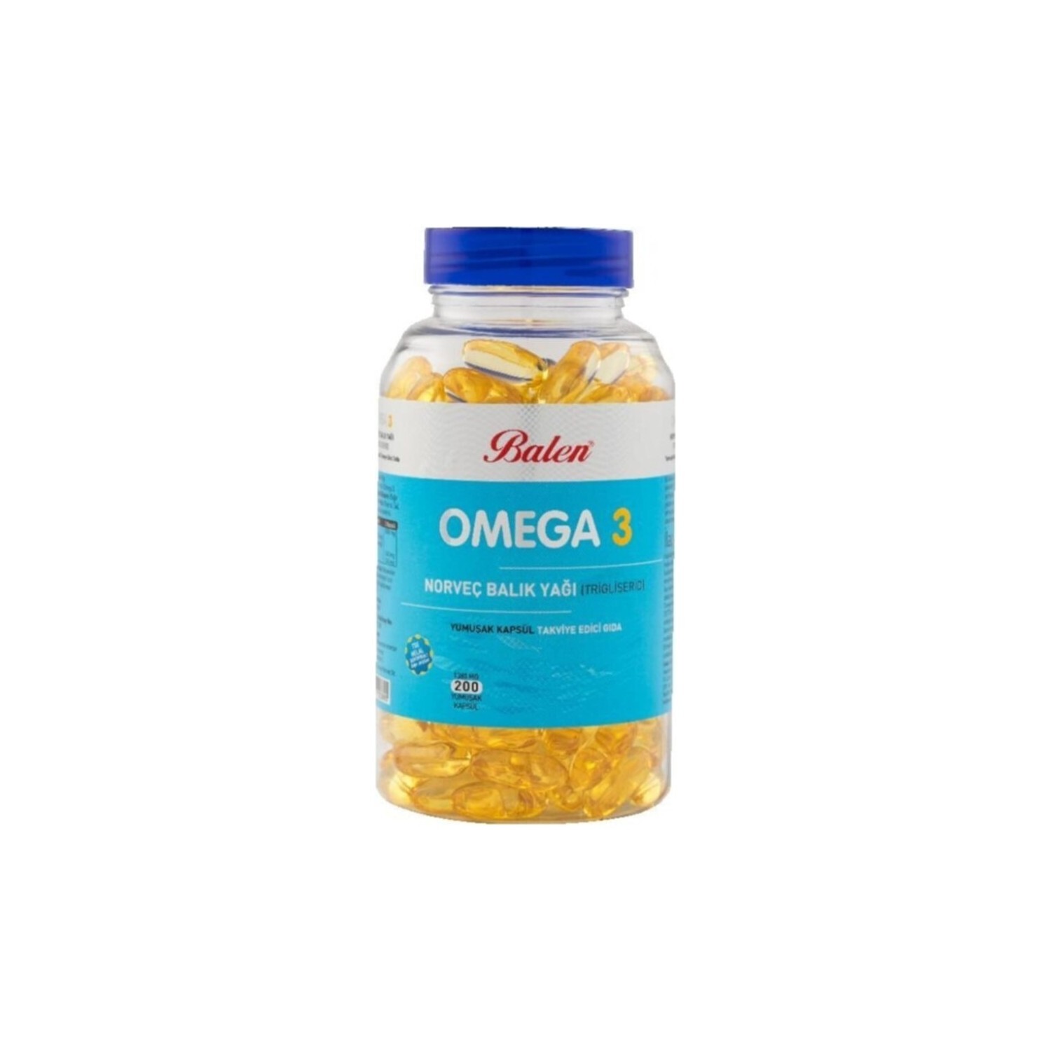 

Рыбий жир Balen Omega 3, 200 капсул, 1380 мг