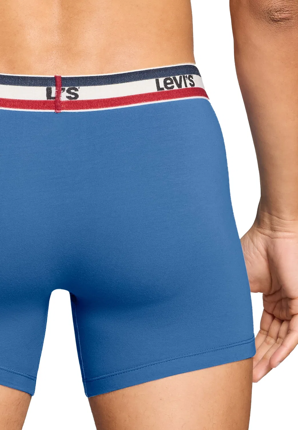 Мужские боксеры Levi's REPEAT SPW LOGO BOXER BRIEF 4P, Navy/Blue — фото 4