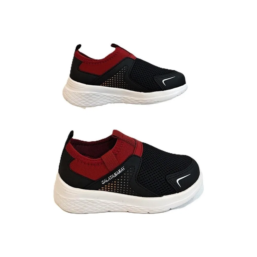 Детские спортивные кроссовки без шнурков Wester Gs Black Red Kinetix