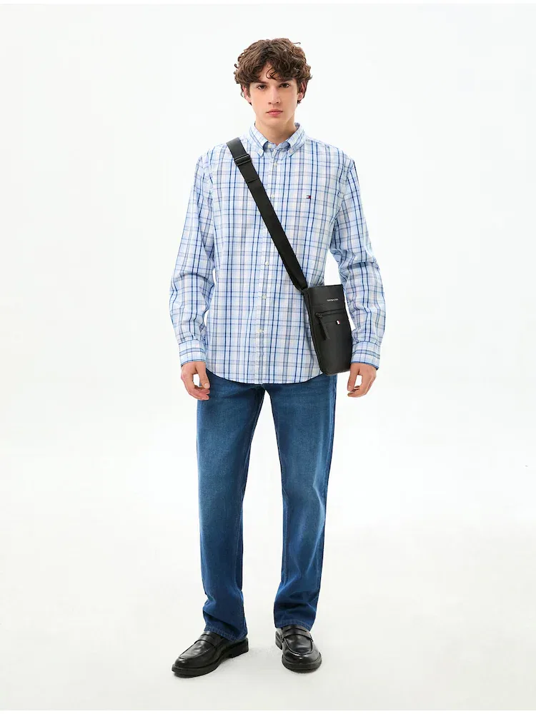 Рубашка с клетчатым принтом, Regular fit TOMMY HILFIGER, Ivory — фото 2