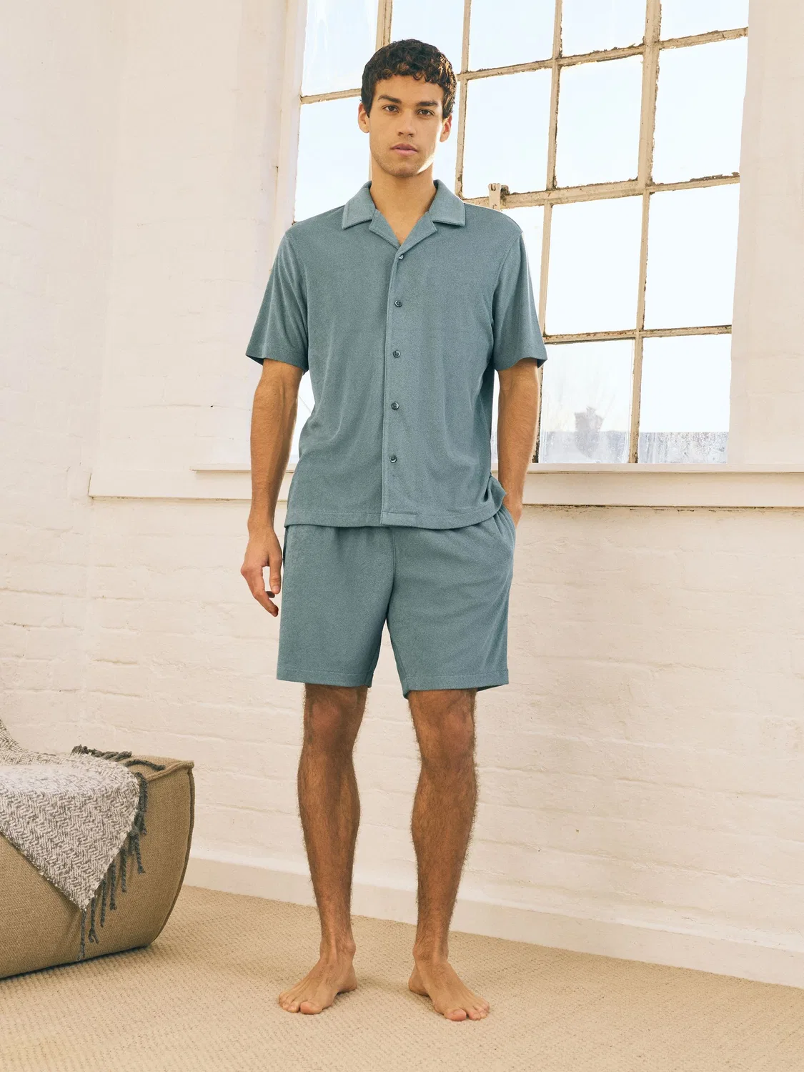 Пижама Green Short Sleeve Toweling Set Next, зеленый