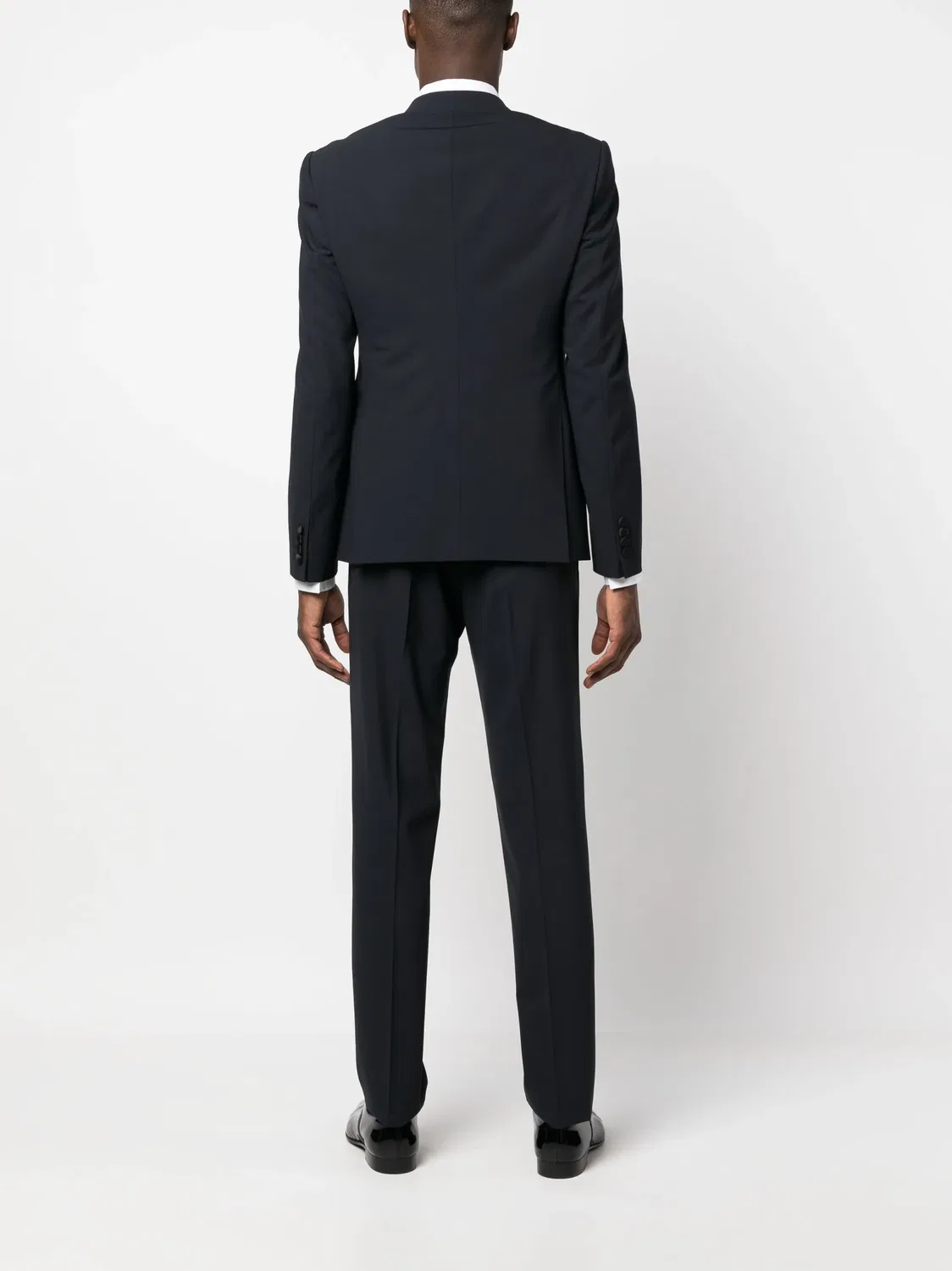 Emporio Armani Пиджак с атласной отделкой темно-синего цвета — фото 2