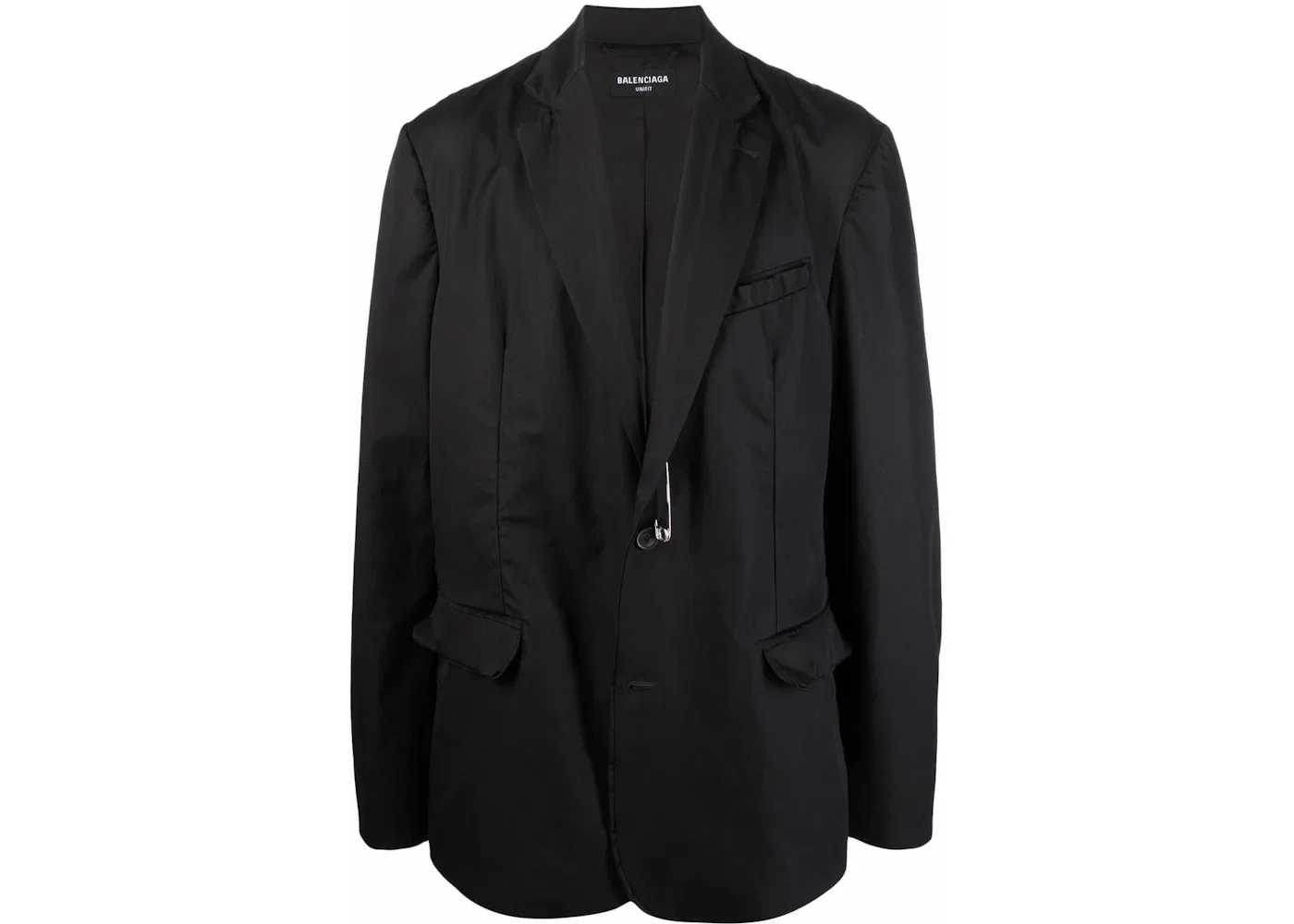 Мужское пальто оверсайз с отстрочкой вручную Balenciaga, Black