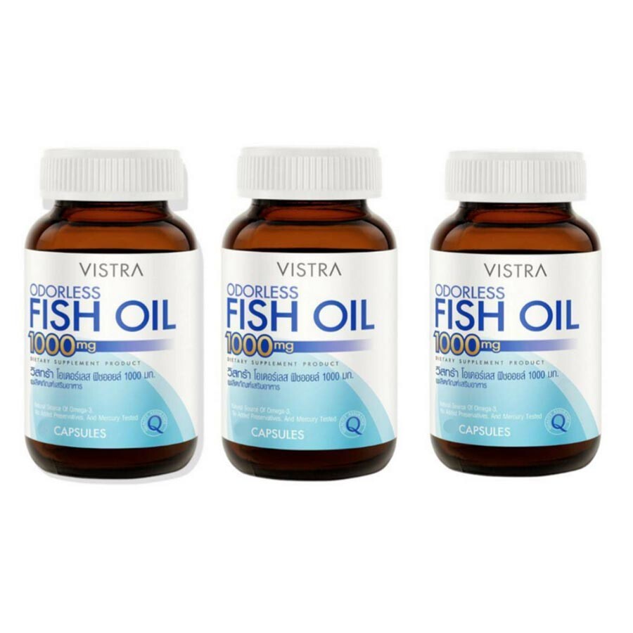 

Рыбий жир Vistra Salmon Fish Oil 1000 мг, 3 банки по 100 капсул