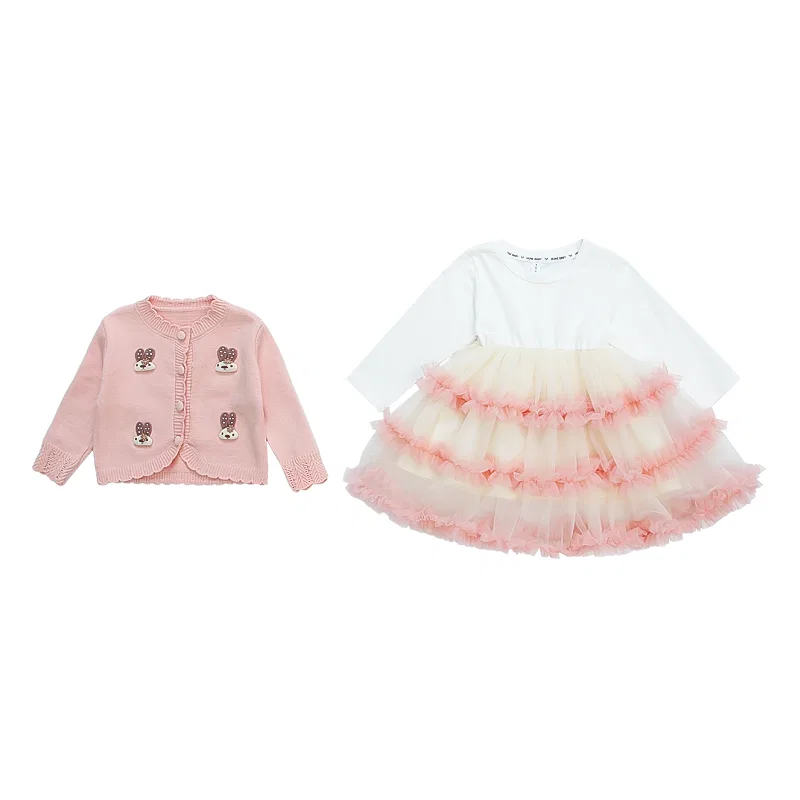 Детский комплект для девочек из двух предметов Lanza, Цвет Sweater Gauze Skirt Set