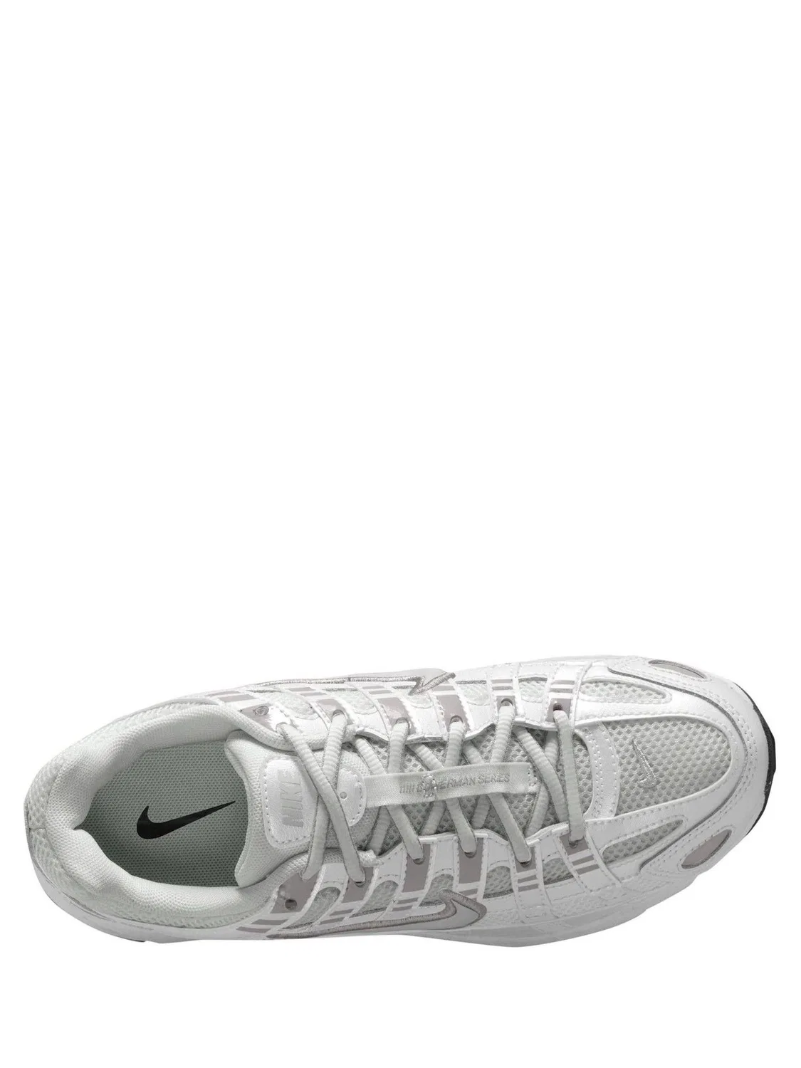Кроссовки Nike P6000 для детей, бело-серебристые — фото 4