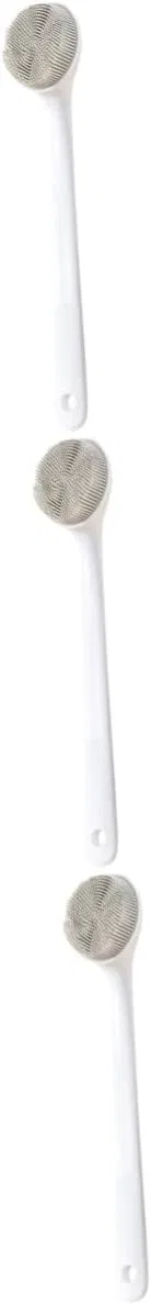 Щетка для тела силиконовая, Healeved, 3 шт, 37.5x8 см, Белая