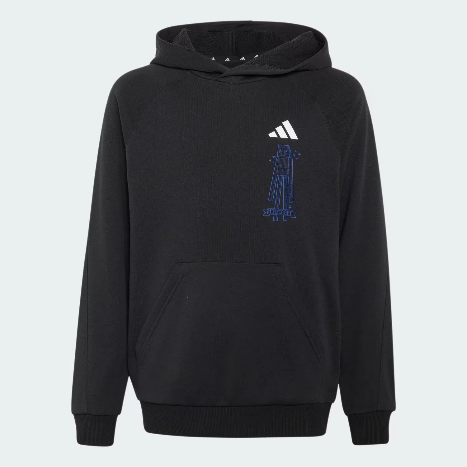 Детское худи с графическим принтом Minecraft Adidas Sportswear, черно-белый