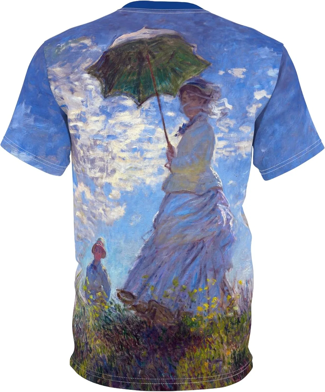 Футболка с принтом Monet Woman with a Parasol DONWILLISJRART, White Stitching — фото 3