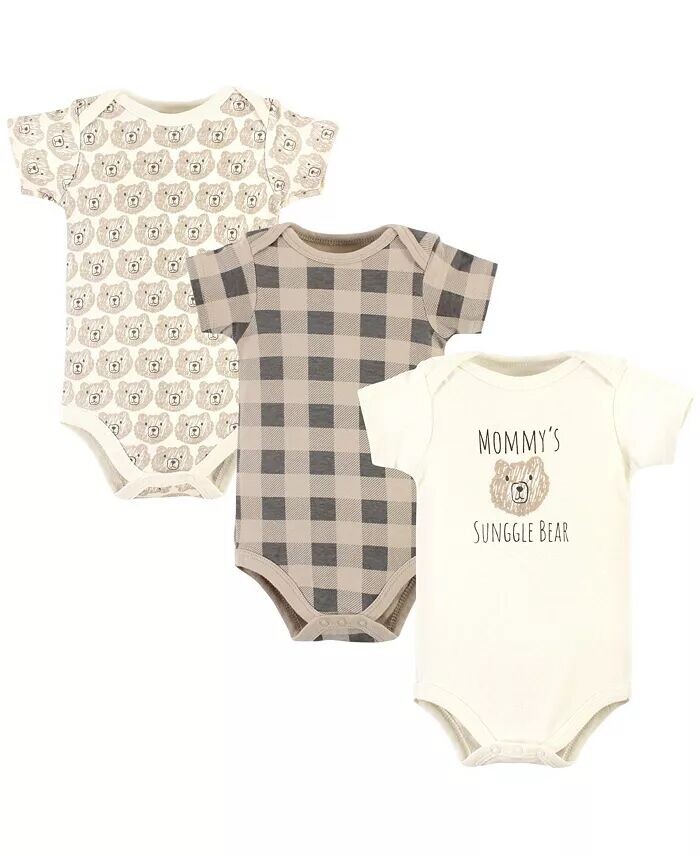 

Хлопковые боди для маленьких мальчиков, медвежьи объятия Hudson Baby, коричневый