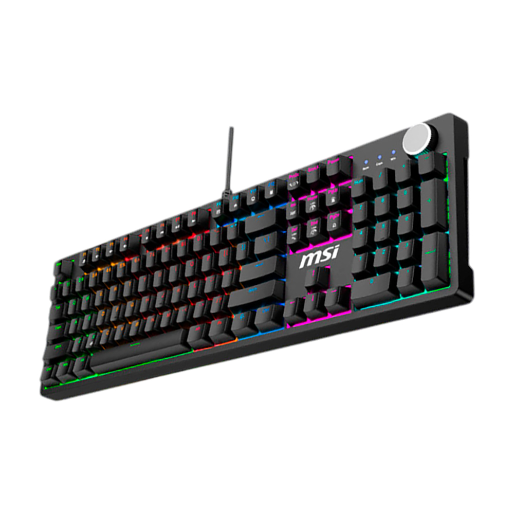 

Игровая клавиатура MSI FORGE GK320 BLUE SC, CIAN Switches, черный, английская раскладка