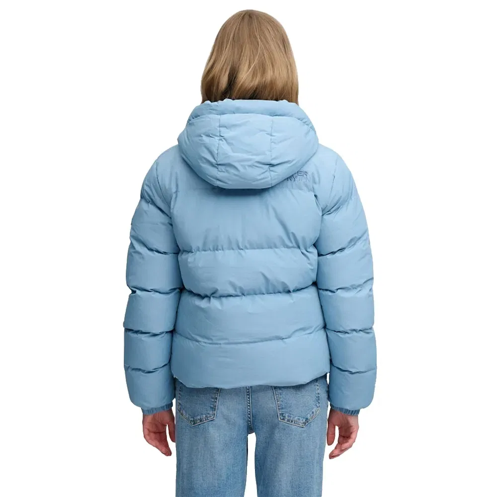 Женская куртка утепленная с капюшоном Superdry, Blue — фото 2