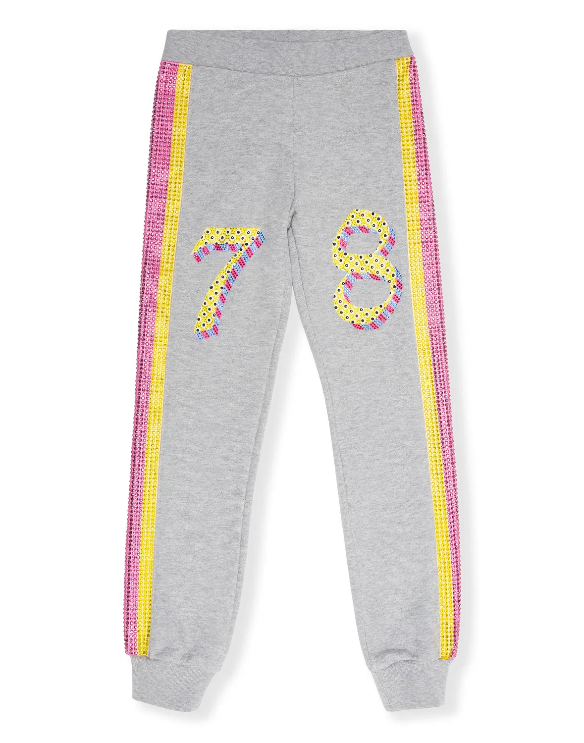 Детские спортивные штаны с контрастными лампасами Jogging Trousers Colorfull PHILIPP PLEIN, серый