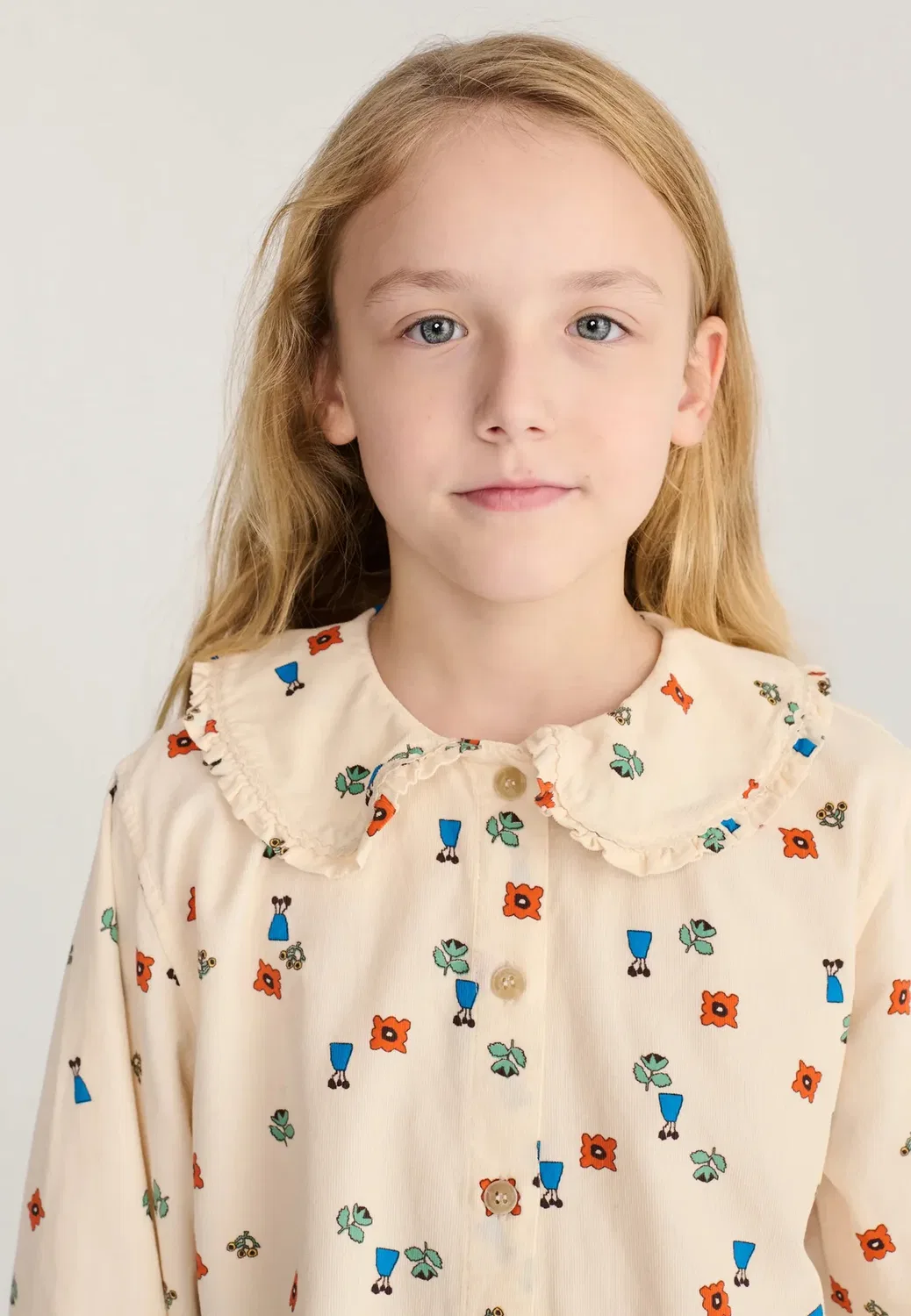Блоссом - блузка на пуговицах Bobo Choses, Off-White — фото 2
