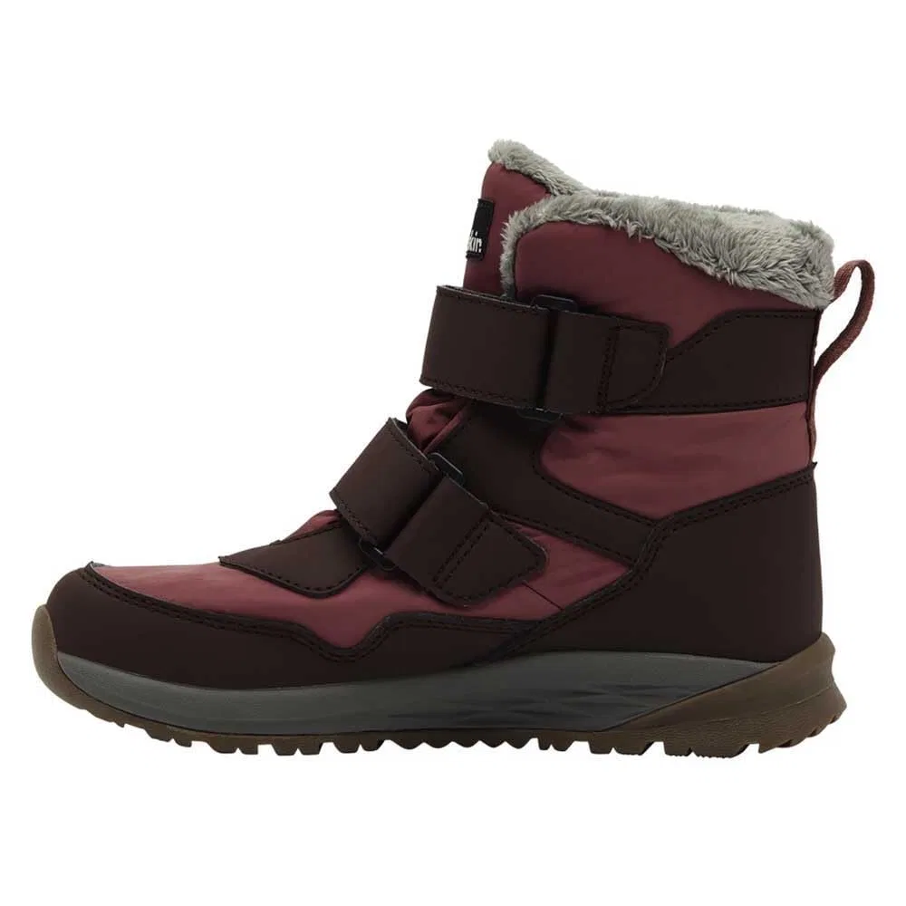 Детские зимние ботинки для девочек с мембраной Polar Bear-g Texapore Mid Vc K Jack Wolfskin, Mogano Scuro — фото 3