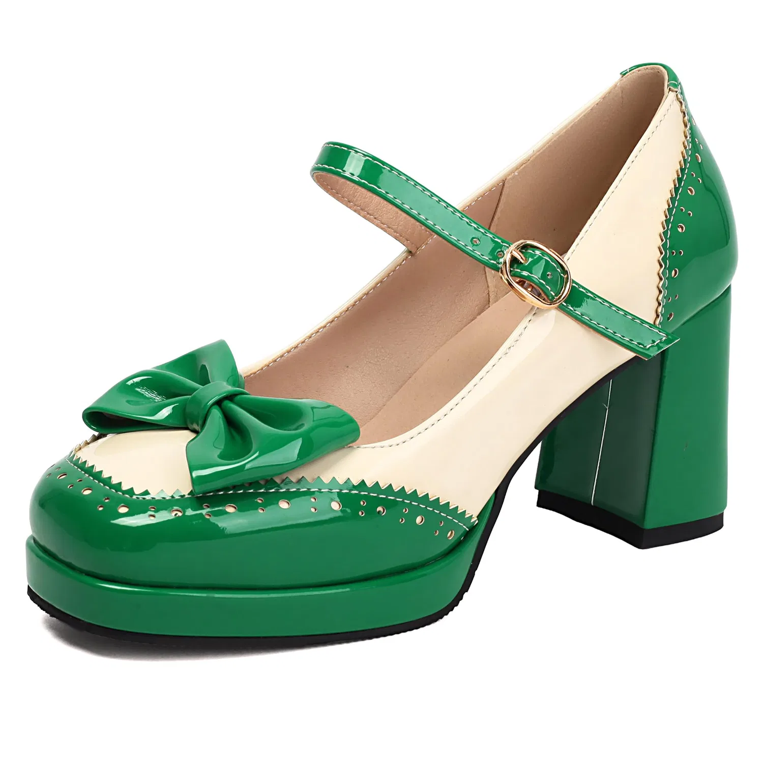 Детские туфли на платформе Mary Jane LarDorLin, Verde 3