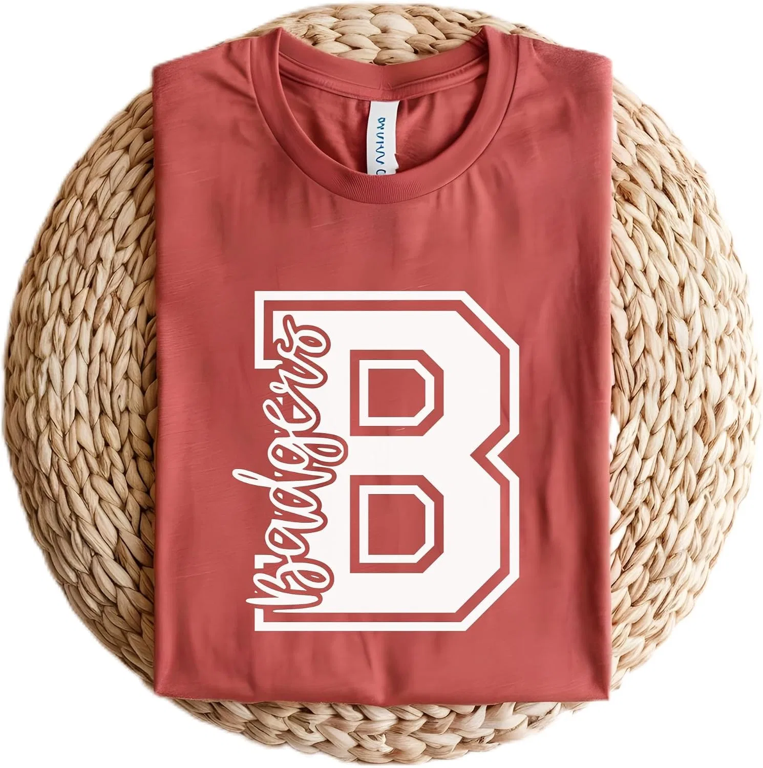 Унисекс футболка с принтом Badgers Bella + Canvas, Heather Red