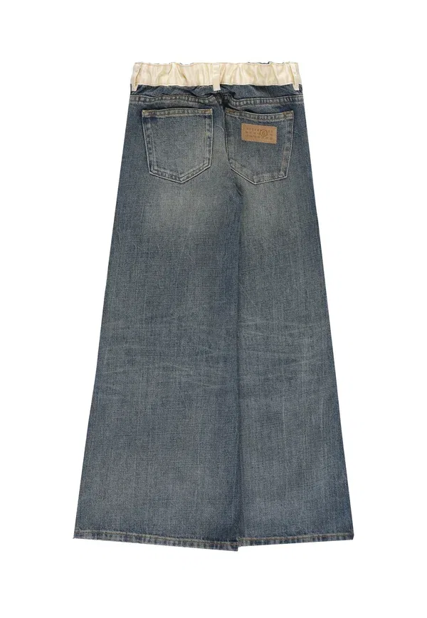 Брюки из хлопка Flared jeans Mm6 Maison Margiela, Blu, синий — фото 2