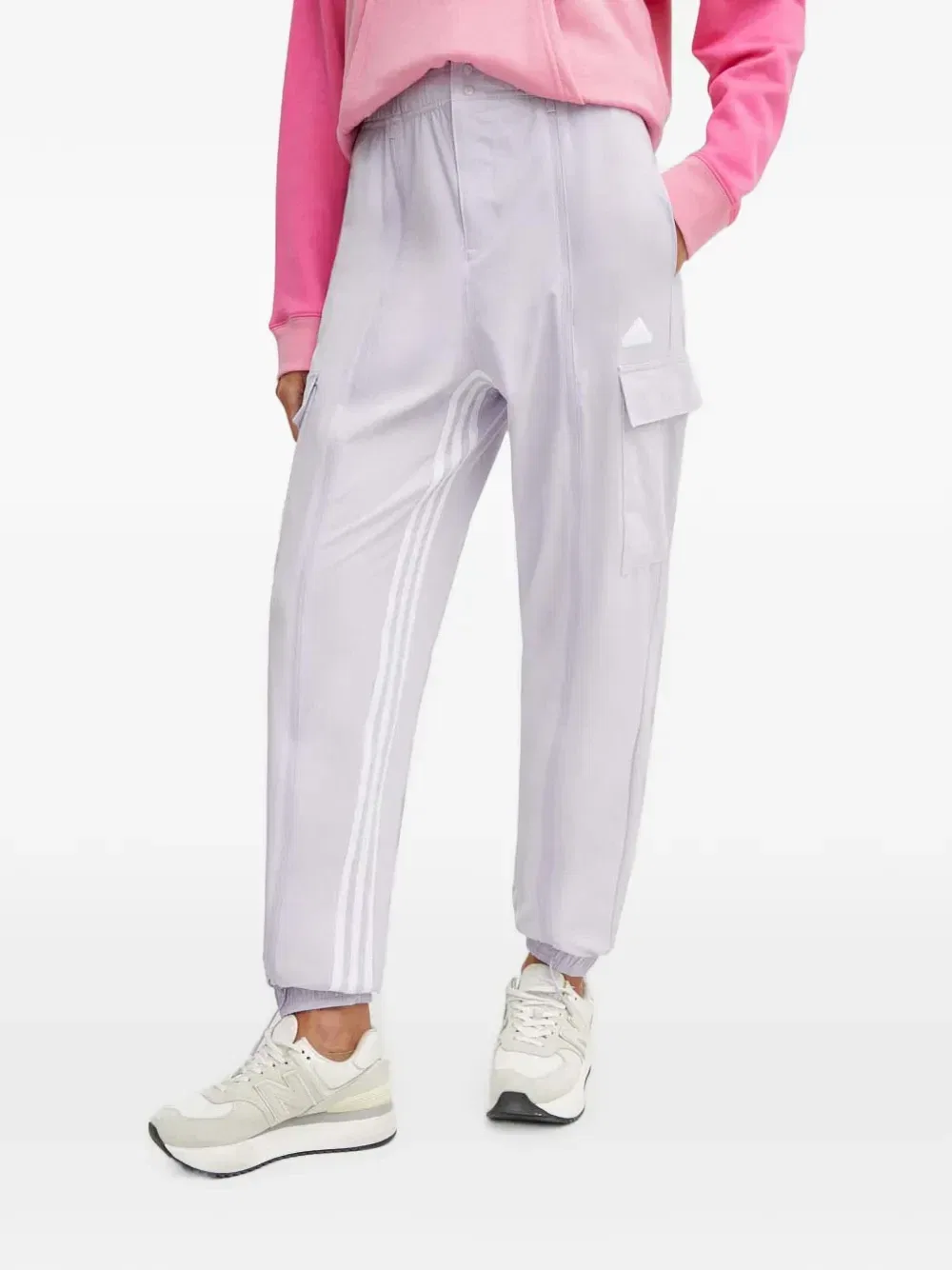 Брюки-карго 3-Stripes Adidas, фиолетовый