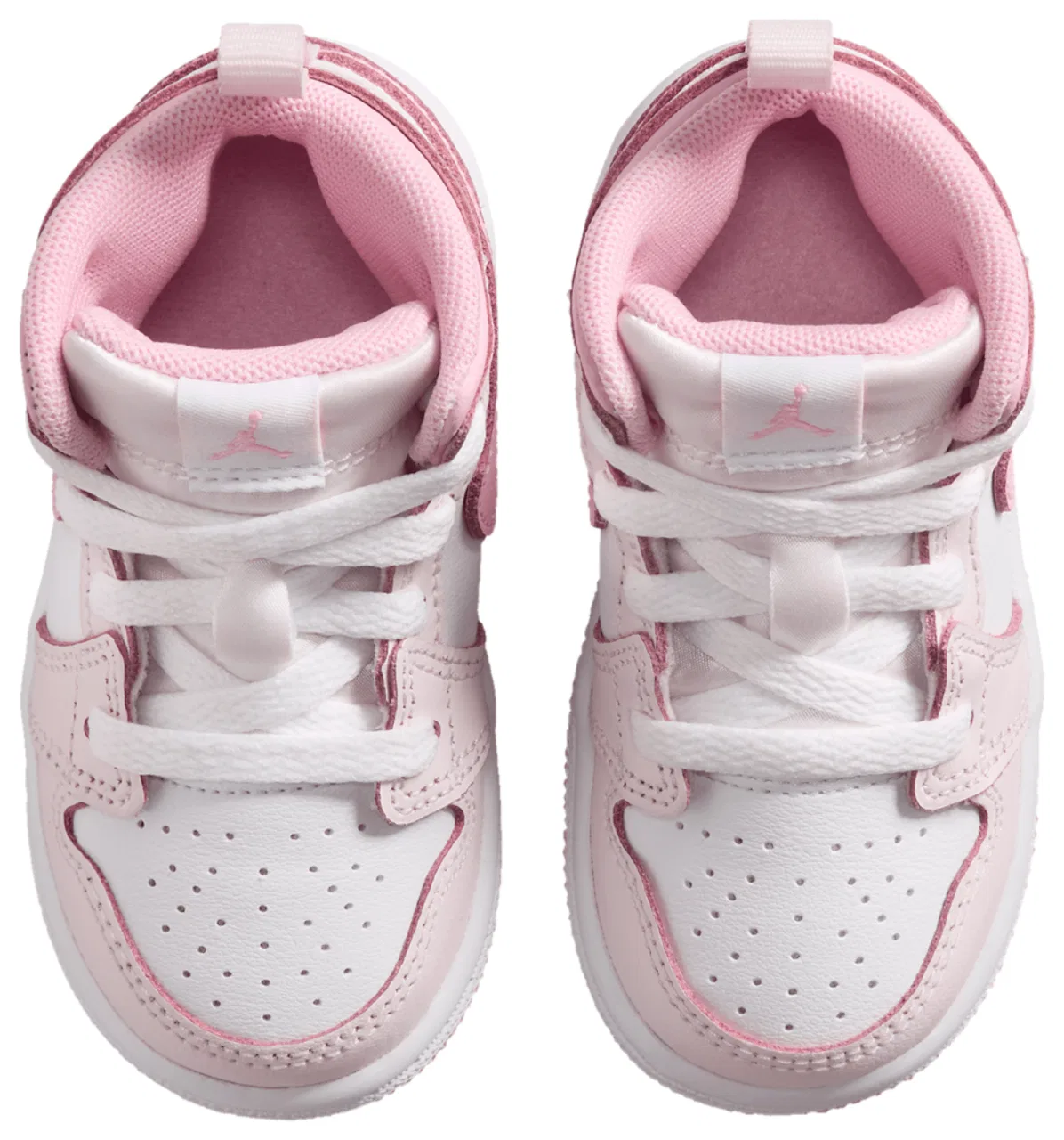 Кроссовки для девочек AJ 1 Mid Jordan, цвет Pearl Pink/Medium Soft Pink/White — фото 4
