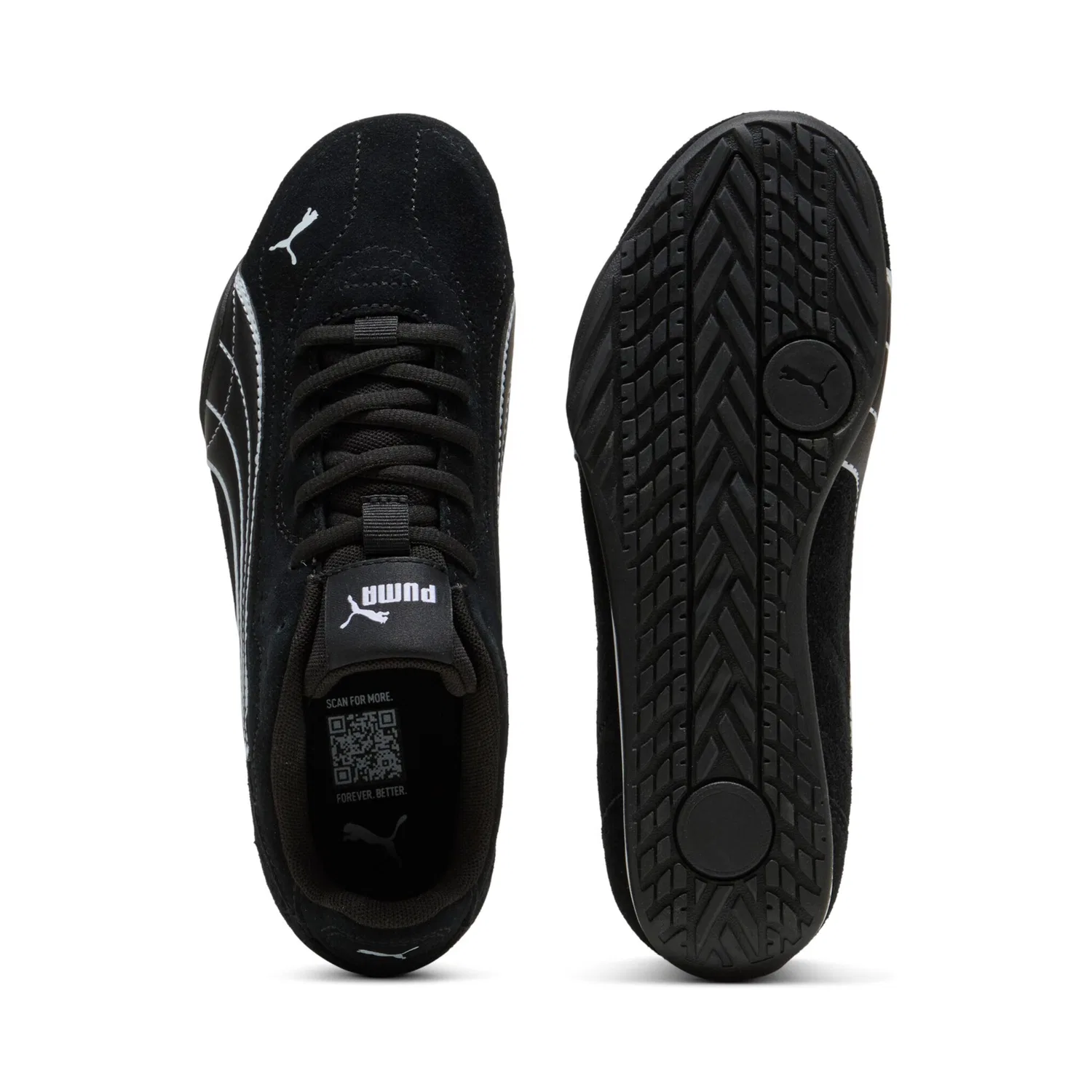 Детские кроссовки с мотоспортивным дизайном PUMA Catch SD JR, Black/White — фото 4
