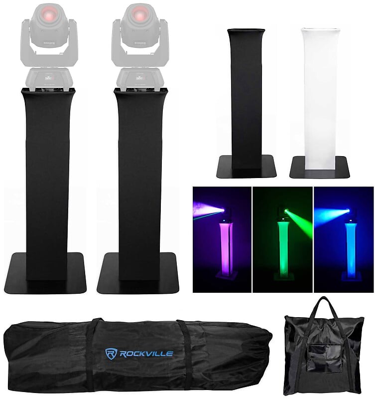 

2 стойки Totem + черные + белые сетки для 2 ламп Chauvet Intimidator Spot 260 IRC Rockville (2) RTP32B Intimidator Spot260IRC