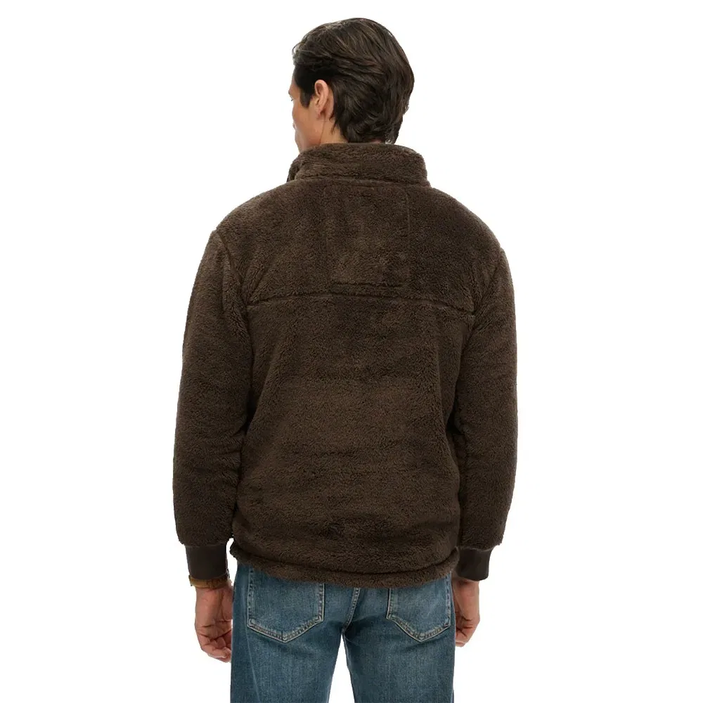 Свитшот на молнии Superdry High Pile, коричневый — фото 2