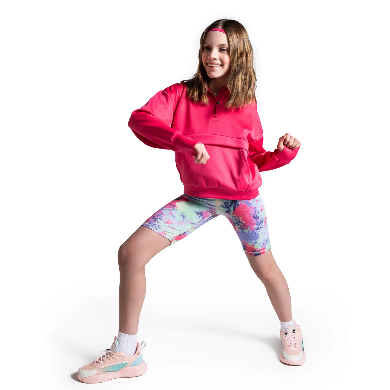 Детские леггинсы с принтом Kinder Radlerhose Leggings kurz WL5 Lemon Explore, Bunt