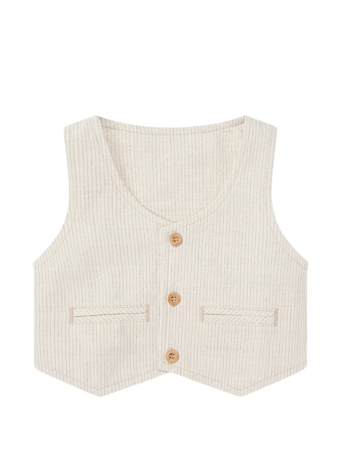 Костюм-тройка в тонкую полоску Tiffany Kids, нейтральные цвета — фото 3