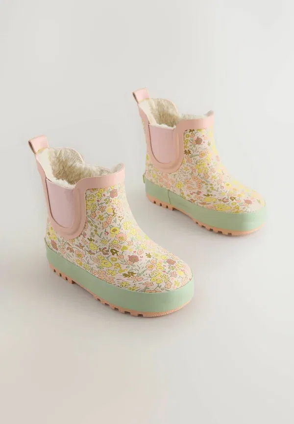Сапоги резиновые Chelsea с цветочным принтом Next Sage Green Floral, зеленый — фото 2